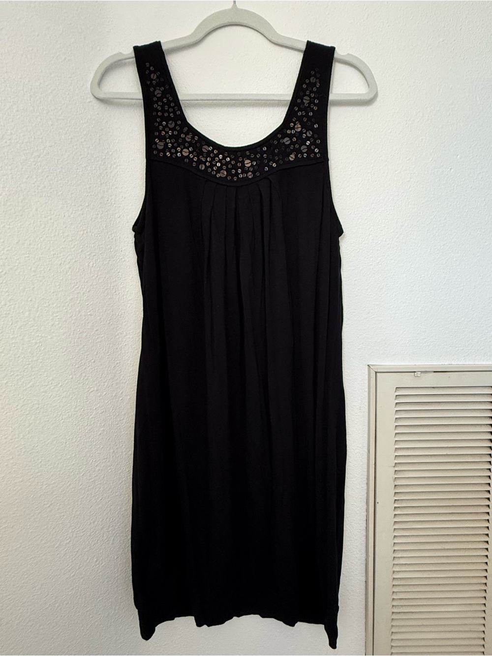 Black Sleeveless Jersey Dress